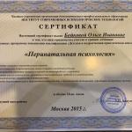 Сертификат Ольга Бойкова